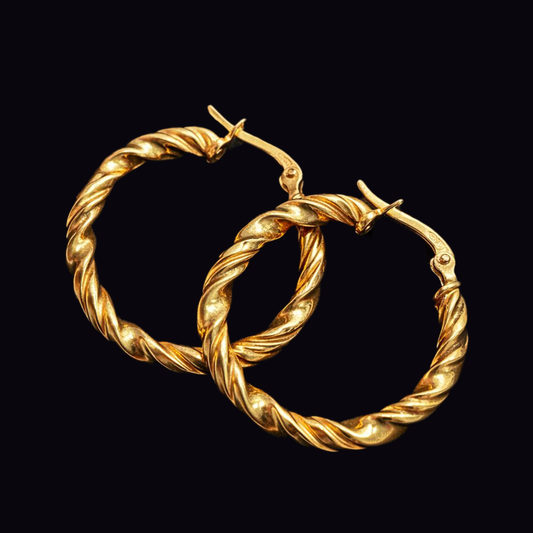 Aros entorchados oro de 18 Kilates